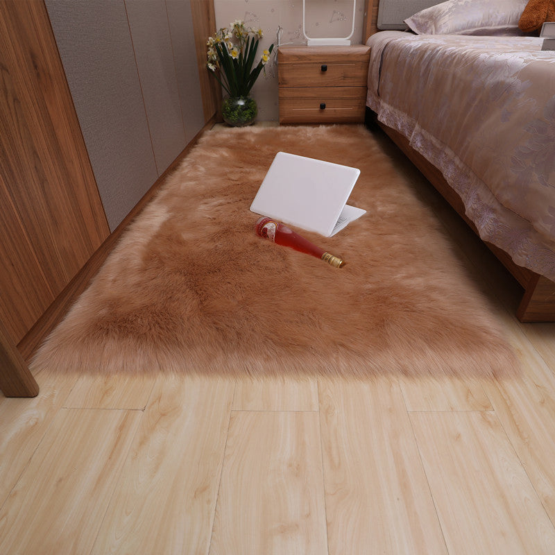 Multicolor Bedroom Rug Casual Plain Carpet Fluffy Non-Slip Backing Washable Pet Friendly Indoor Rug Brown Clearhalo 'Area Rug' 'Casual' 'Rugs' Rug' 2070779