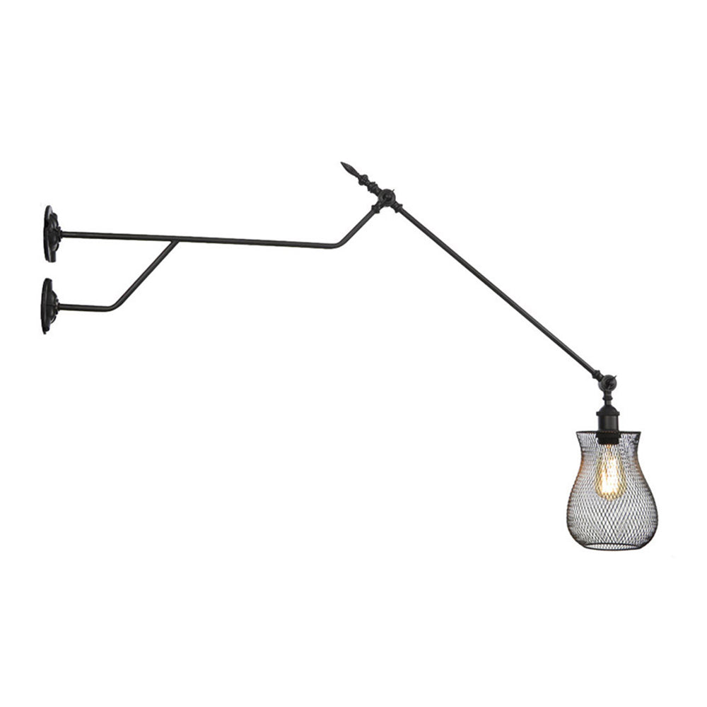 1 Light Metal Wall Lamp Industrial Black Cylinder/Bottle Shade Indoor Sconce Light Fixture Clearhalo 'Art deco wall lights' 'Cast Iron' 'Glass' 'Industrial wall lights' 'Industrial' 'Middle century wall lights' 'Modern' 'Rustic wall lights' 'Tiffany' 'Traditional wall lights' 'Wall Lamps & Sconces' 'Wall Lights' Lighting' 207635