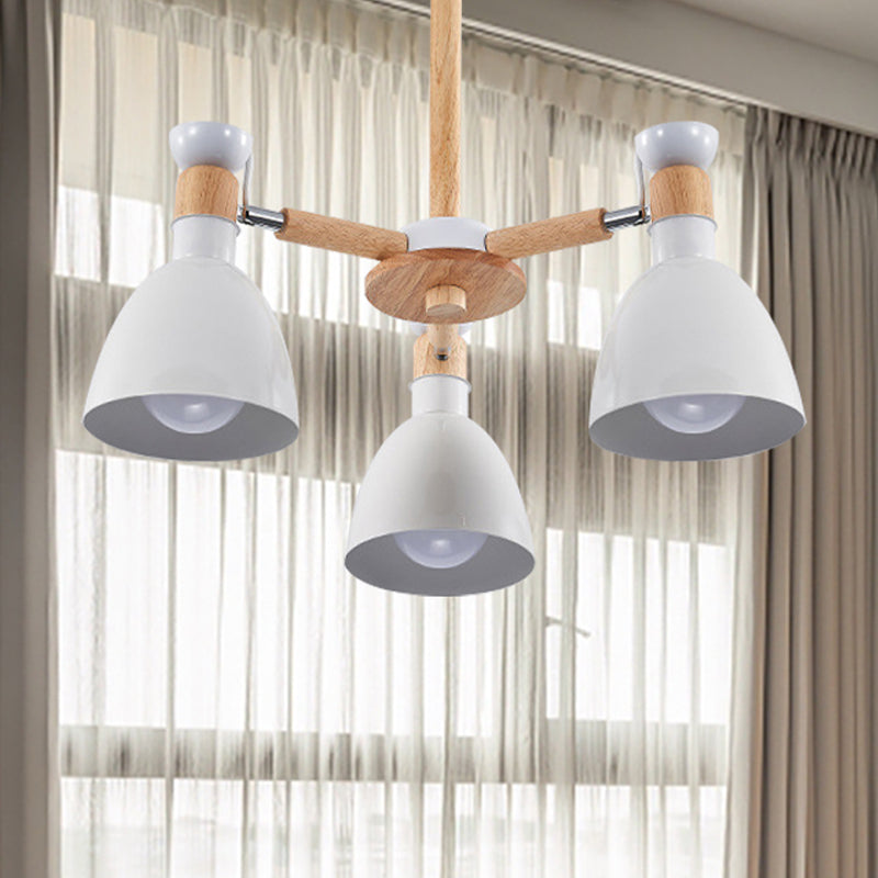 Domed Study Room Ceiling Mount Light Metal 3 Lights Macaron Ceiling Lamp Clearhalo 'Ceiling Lights' 'Chandeliers' Lighting' options 207775