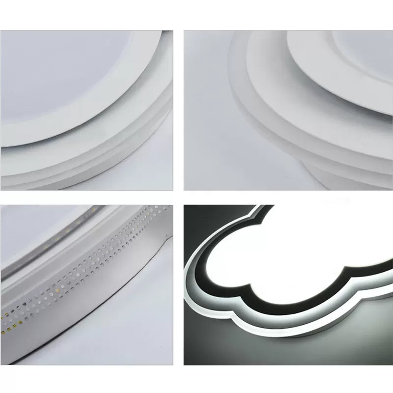 Acrylic Cloud Ceiling Mount Light Simple Style Flush Light in White Finish for Teen Clearhalo 'Ceiling Lights' 'Close To Ceiling Lights' 'Close to ceiling' 'Flush mount' Lighting' 20815