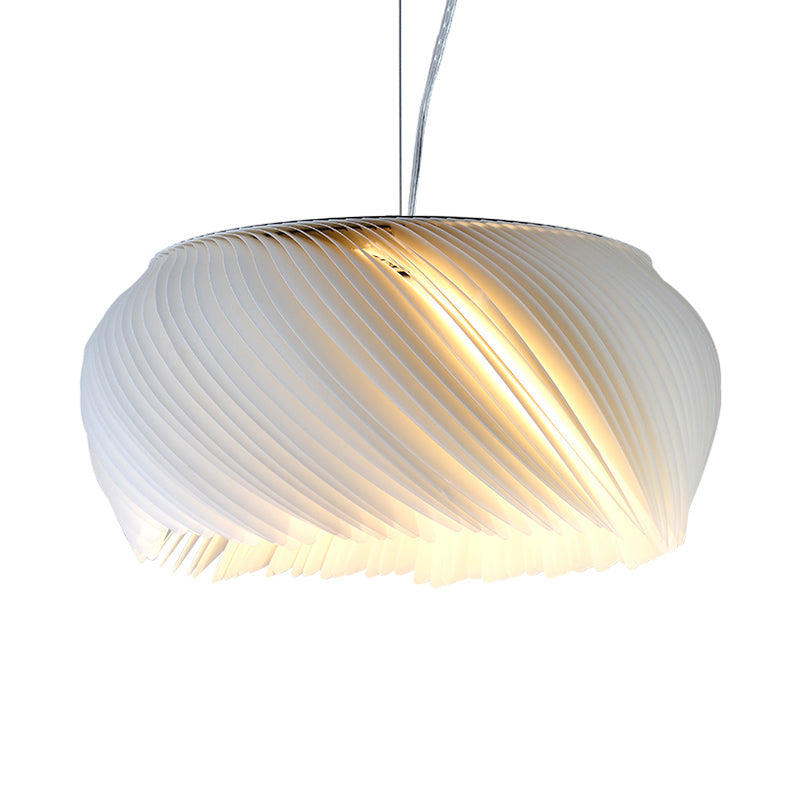 White Drum Pendant Light Simple Style 1 Light Plastic Hanging Light for Living Room Clearhalo 'Ceiling Lights' 'Modern Pendants' 'Modern' 'Pendant Lights' 'Pendants' Lighting' 208331