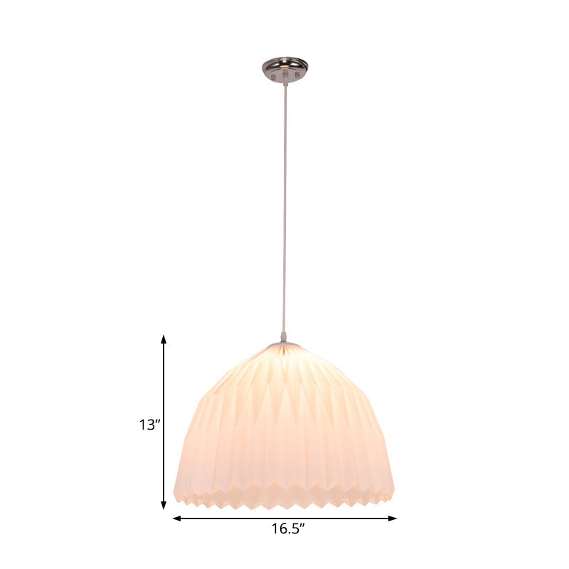Dome Acrylic Pendant Light Minimalist 1 Light White Ceiling Pendant for Dining Room Clearhalo 'Ceiling Lights' 'Modern Pendants' 'Modern' 'Pendant Lights' 'Pendants' Lighting' 208546