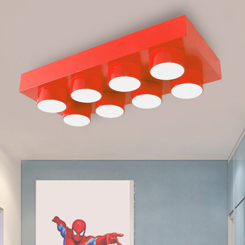 Modern Simple Flush Mount Light Rectangle Multi-Head Metal Ceiling Lamp for Kitchen Clearhalo 'Ceiling Lights' 'Close To Ceiling Lights' 'Close to ceiling' Lighting' 208774