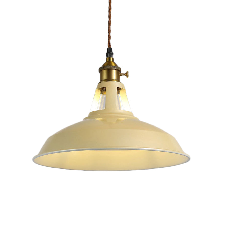 1 Light Barn Pendant Lighting Fixture Industrial Beige/Blue/Green Metal Hanging Ceiling Light for Dining Room Clearhalo 'Art Deco Pendants' 'Cast Iron' 'Ceiling Lights' 'Ceramic' 'Crystal' 'Industrial Pendants' 'Industrial' 'Metal' 'Middle Century Pendants' 'Pendant Lights' 'Pendants' 'Tiffany' Lighting' 209616