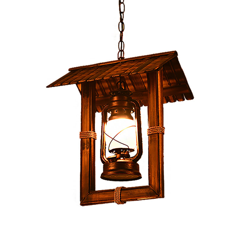 1 Light Pendant Lighting Vintage Style House/Fish Shaped Opal Glass Hanging Ceiling Light in Weathered Copper Clearhalo 'Art Deco Pendants' 'Cast Iron' 'Ceiling Lights' 'Ceramic' 'Crystal' 'Industrial Pendants' 'Industrial' 'Metal' 'Middle Century Pendants' 'Pendant Lights' 'Pendants' 'Tiffany' Lighting' 209696