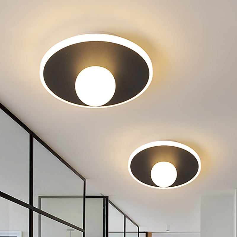 Modern Led Flush Lamp with Acrylic Shade White/Black Led Square/Rectangle Flush Mount Light in White/Warm Light Clearhalo 'Ceiling Lights' 'Close To Ceiling Lights' 'Close to ceiling' 'Flush mount' Lighting' 210411