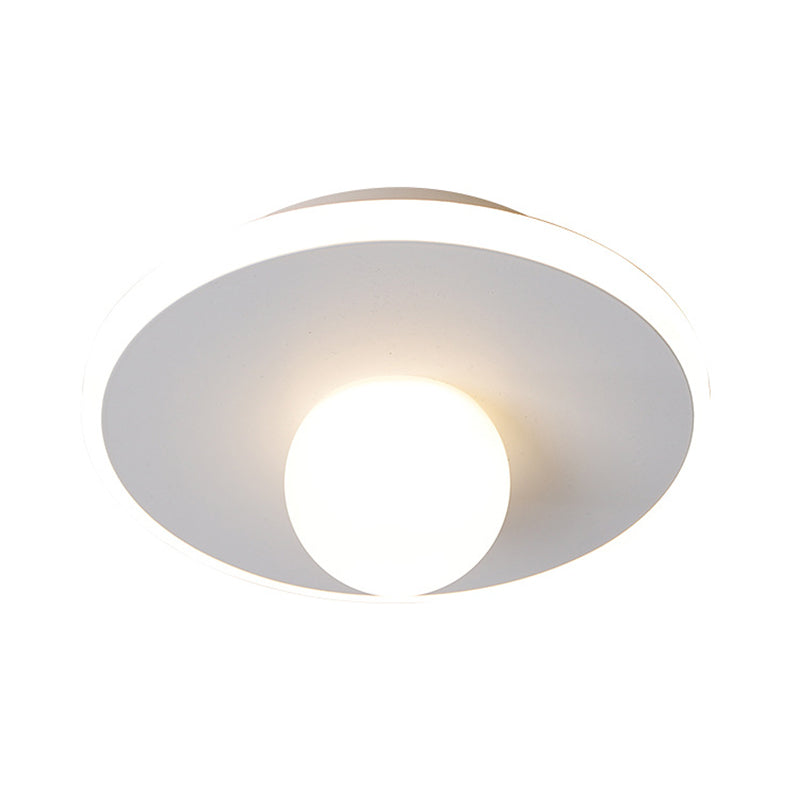 Modern Led Flush Lamp with Acrylic Shade White/Black Led Square/Rectangle Flush Mount Light in White/Warm Light Clearhalo 'Ceiling Lights' 'Close To Ceiling Lights' 'Close to ceiling' 'Flush mount' Lighting' 210416