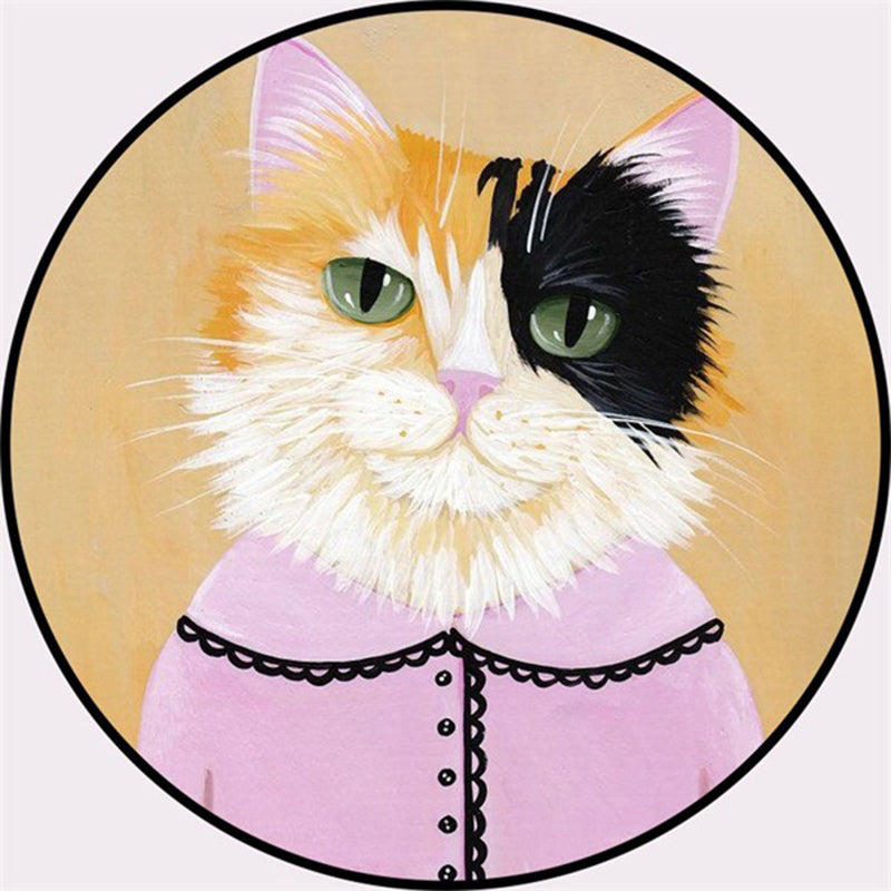 Creative Colorful Cartoon Rug Synthetics Portrait of Animal Man Pattern Carpet Anti-Slip Washable Pet Friendly Rug for Room Pink-Yellow Clearhalo 'Area Rug' 'Rug' 2105966