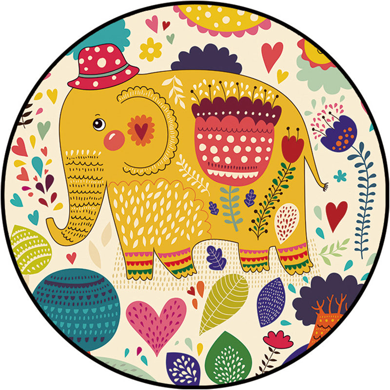 Cute Cartoon Indoor Rug Multicolor Animal Print Carpet Machine Washable Stain Resistant Non-Slip Rug for Nursery Clearhalo 'Area Rug' 'Rug' 2106077