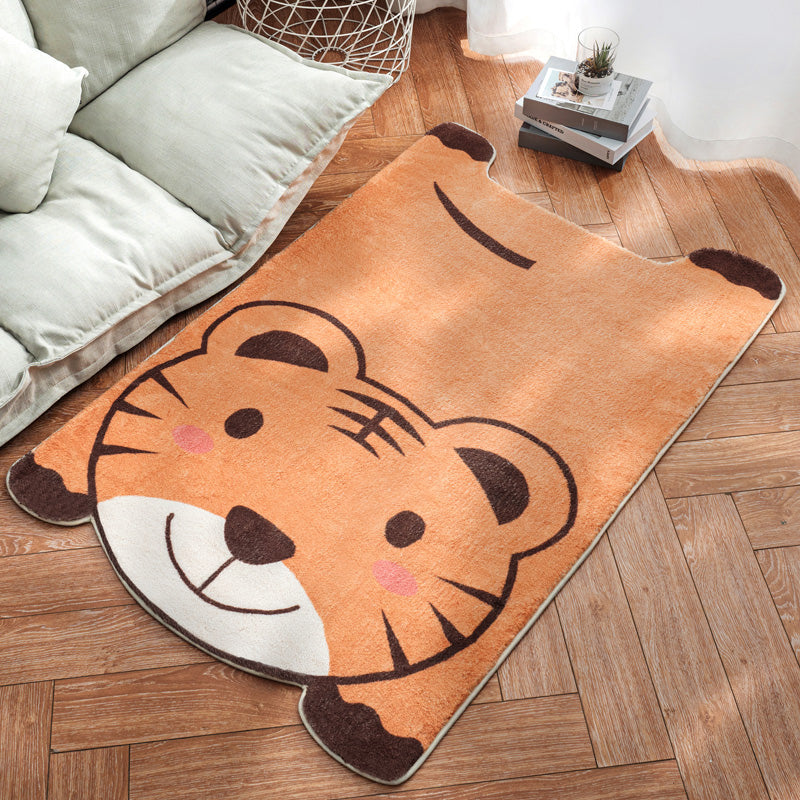Irregular Shaped Animal Rug Multicolor Cartoon Carpet Synthetics Non-Slip Backing Machine Washable Pet Friendly Rug for Nursery Yellow-Red Clearhalo 'Area Rug' 'Rug' 2106396