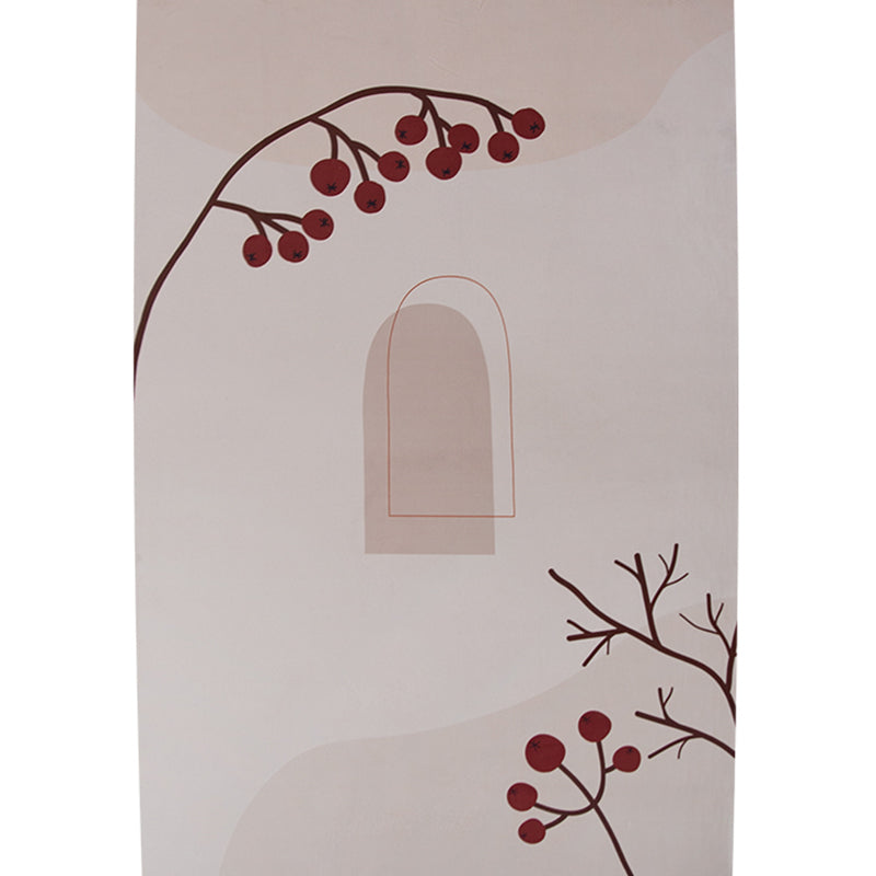 Minimalist Plant Print Rug Pastoral Color Polypropylene Rug Non-Slip Stain Resistant Pet Friendly Carpet for Great Room Grey Clearhalo 'Area Rug' 'Rug' 2106653