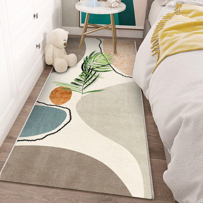 Multi-Color Scandinavian Rug Polyester Geometrical Carpet Non-Slip Stain Resistant Machine Washable Rug for Bedroom Grey Clearhalo 'Area Rug' 'Rug' 2106693