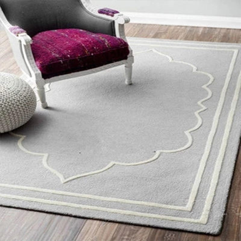 Multi Color Modern Area Rug Synthetics Geometric Colorblock Rug Machine Washable Stain Resistant Anti-Slip Backing Carpet for Room Light Gray Clearhalo 'Area Rug' 'Rug' 2106720