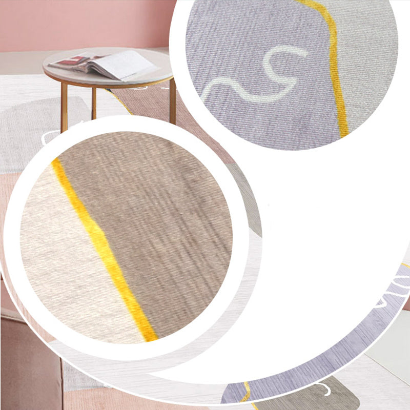 Decorative Colorblock Rug Multi Color Simple Rug Synthetics Non-Slip Pet Friendly Stain Resistant Rug for Home Clearhalo 'Area Rug' 'Rug' 2106753