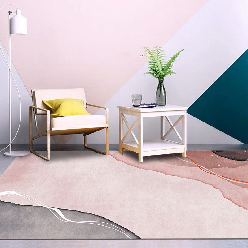 Multi-Color Abstract Pattern Rug Synthetics Postmodern Carpet Stain Resistant Washable Non-Slip Rug for Girls Bedroom Clearhalo 'Area Rug' 'Rug' 2106820