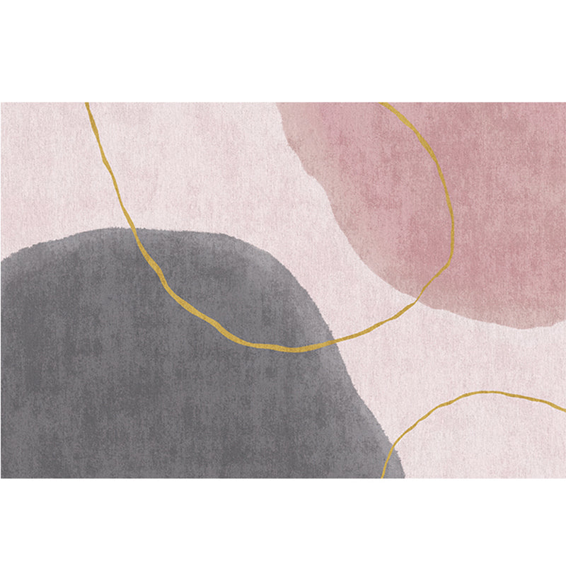 Multi-Color Abstract Pattern Rug Synthetics Postmodern Carpet Stain Resistant Washable Non-Slip Rug for Girls Bedroom Gold Clearhalo 'Area Rug' 'Rug' 2106824