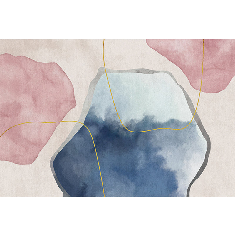 Multi-Color Abstract Pattern Rug Synthetics Postmodern Carpet Stain Resistant Washable Non-Slip Rug for Girls Bedroom Blue Clearhalo 'Area Rug' 'Rug' 2106829