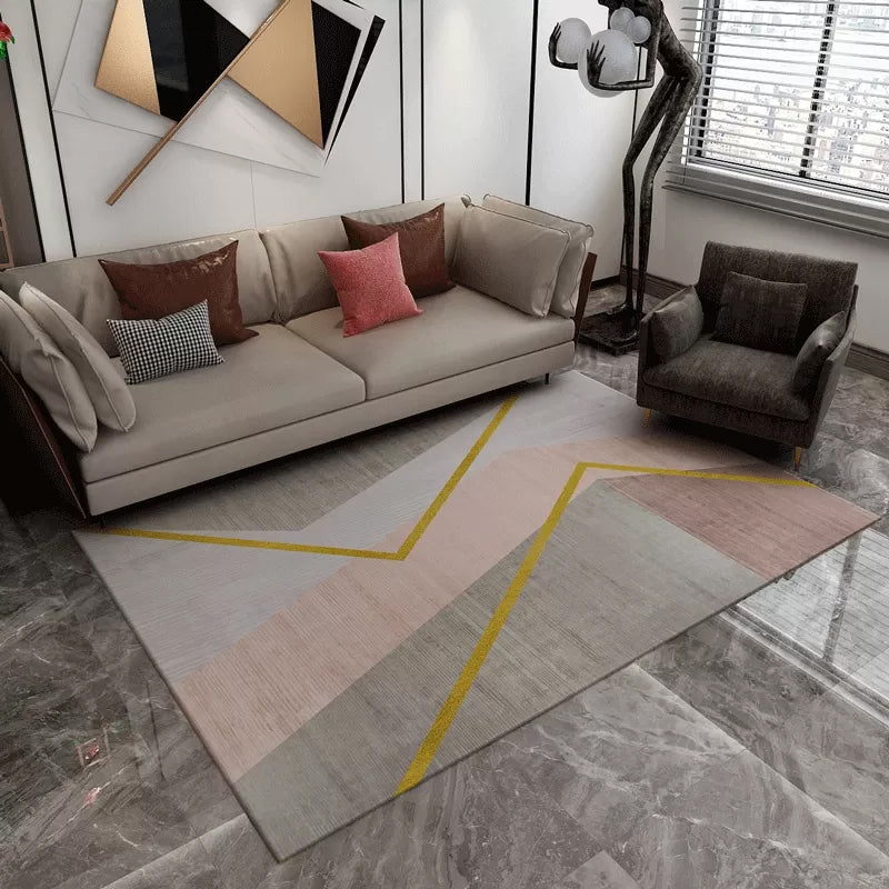 Contemporary Abstract Pattern Rug Multi Color Polypropylene Rug Anti-Slip Pet Friendly Stain Resistant Carpet for Great Room Yellow Clearhalo 'Area Rug' 'Rug' 2106858