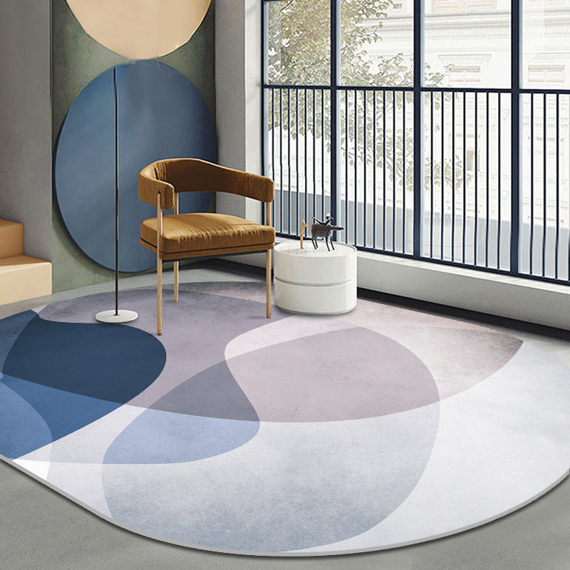 Trendy Multi-Color Nordic Rug Polyester Abstract Geometry Carpet Pet Friendly Non-Slip Backing Washable Rug for Bedroom Light Gray Clearhalo 'Area Rug' 'Rug' 2106901