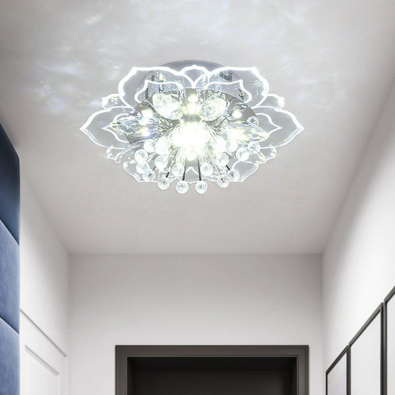 Blossom Crystal Flush Ceiling Light Contemporary Clear LED Flush Mount Lighting Fixture Clearhalo 'Ceiling Lights' 'Close To Ceiling Lights' 'Close to ceiling' 'Flush mount' Lighting' 2107155