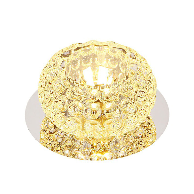 Doughnut Shape Crystal LED Flush Mount Modern Clear LED Flush Mount Lighting Fixture for Hallway Clearhalo 'Ceiling Lights' 'Close To Ceiling Lights' 'Close to ceiling' 'Flush mount' Lighting' 2107275