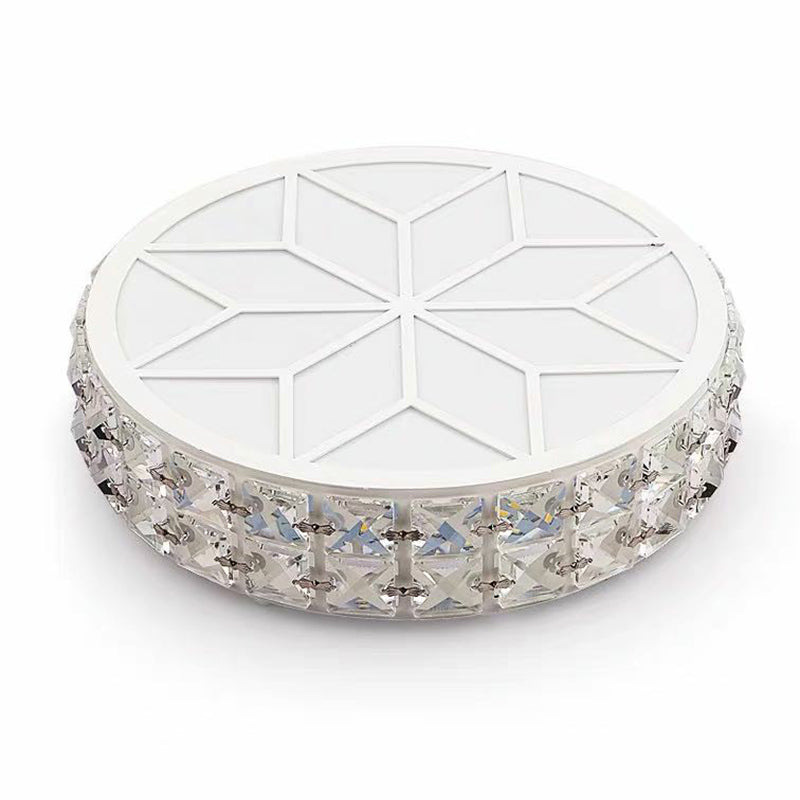 Round Shaped Corridor LED Flush Mount Crystal Modern Style Flush Ceiling Light Fixture Clearhalo 'Ceiling Lights' 'Close To Ceiling Lights' 'Close to ceiling' 'Flush mount' Lighting' 2107572