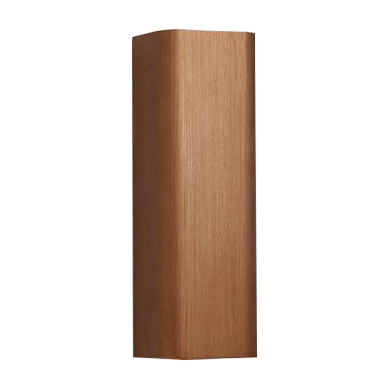 Modern Cuboid Wall Mounted Light Metal Living Room LED Up and Down Wall Sconce in Bronze/Gold/Coffee Clearhalo 'Cast Iron' 'Glass' 'Industrial' 'Modern wall lights' 'Modern' 'Tiffany' 'Traditional wall lights' 'Wall Lamps & Sconces' 'Wall Lights' Lighting' 210903