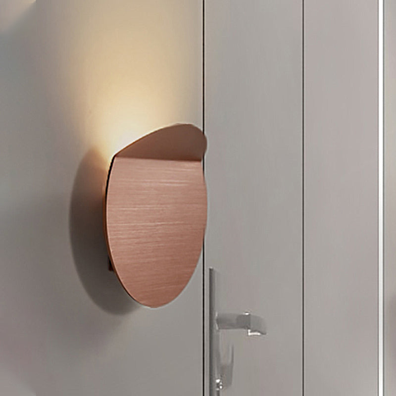 Contemporary Round Metal Wall Sconce Light Black/Grey/White LED Wall Mount Light for Corridor Bronze Clearhalo 'Cast Iron' 'Glass' 'Industrial' 'Modern wall lights' 'Modern' 'Tiffany' 'Traditional wall lights' 'Wall Lamps & Sconces' 'Wall Lights' Lighting' 211365