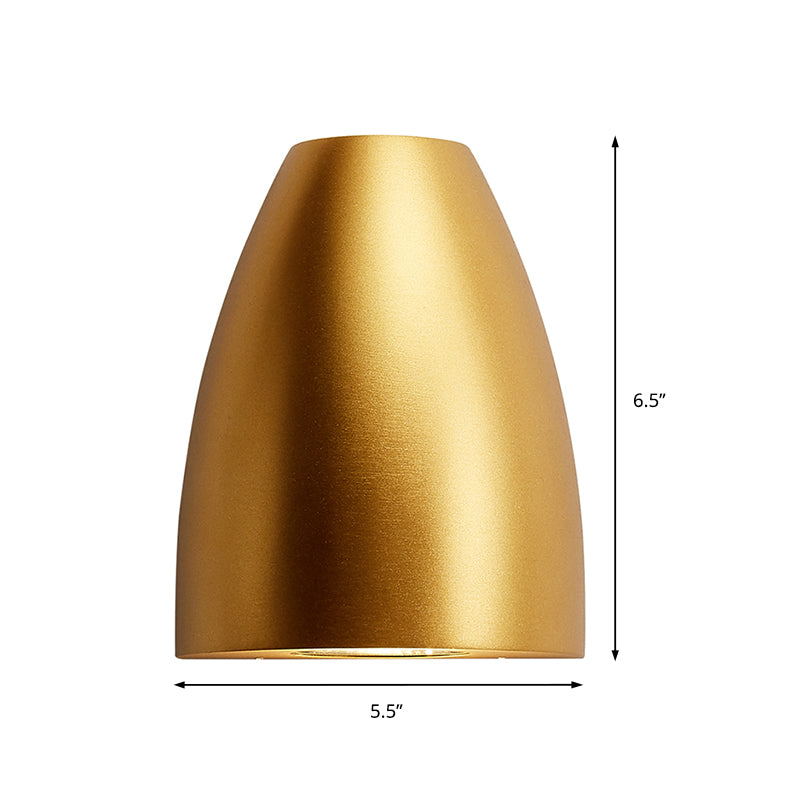 Bullet Shape Wall Mount Light Modern Metal Black/Grey/White LED Up and Down Wall Sconce for Stairway Clearhalo 'Cast Iron' 'Glass' 'Industrial' 'Modern wall lights' 'Modern' 'Tiffany' 'Traditional wall lights' 'Wall Lamps & Sconces' 'Wall Lights' Lighting' 211410