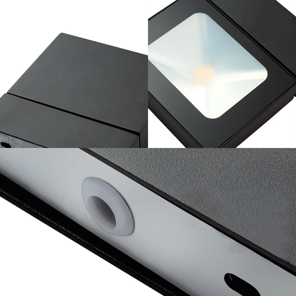 Rectangular Wall Sconce Modern Metal Black/White/Grey LED Wall Mount Light with Rotatable Design Clearhalo 'Cast Iron' 'Glass' 'Industrial' 'Modern wall lights' 'Modern' 'Tiffany' 'Traditional wall lights' 'Wall Lamps & Sconces' 'Wall Lights' Lighting' 211477