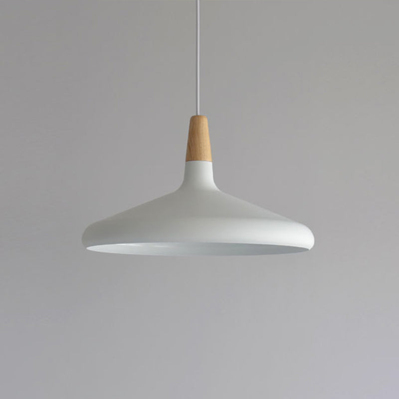 Cone Shade Ceiling Light Simplicity Metallic 1 Head Dining Room Pendant Light Fixture White Large Clearhalo 'Ceiling Lights' 'Lighting' 'Pendant Lights' 2121221_1a63c162-e130-43b2-af1f-3d52fd16ba67