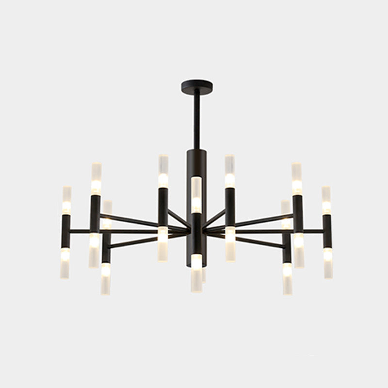 Radial Shaped Living Room Ceiling Lighting Metallic Postmodern LED Chandelier Light Fixture Clearhalo 'Ceiling Lights' 'Chandeliers' 'Modern Chandeliers' 'Modern' Lighting' 2121269