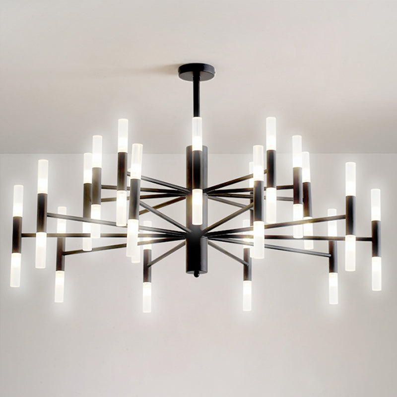 Radial Shaped Living Room Ceiling Lighting Metallic Postmodern LED Chandelier Light Fixture Clearhalo 'Ceiling Lights' 'Chandeliers' 'Modern Chandeliers' 'Modern' Lighting' 2121275
