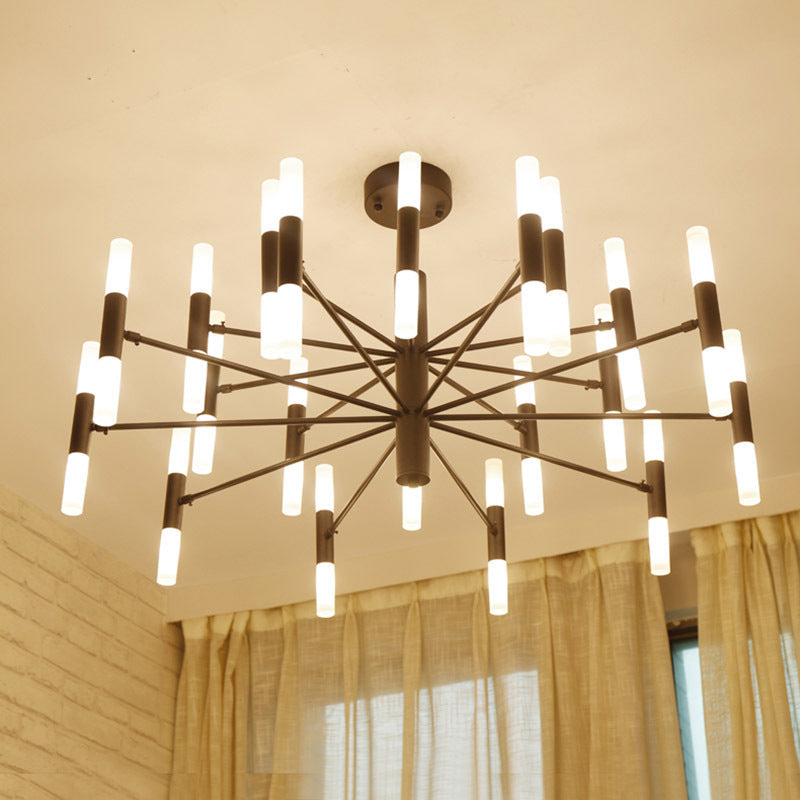 Radial Shaped Living Room Ceiling Lighting Metallic Postmodern LED Chandelier Light Fixture Clearhalo 'Ceiling Lights' 'Chandeliers' 'Modern Chandeliers' 'Modern' Lighting' 2121277