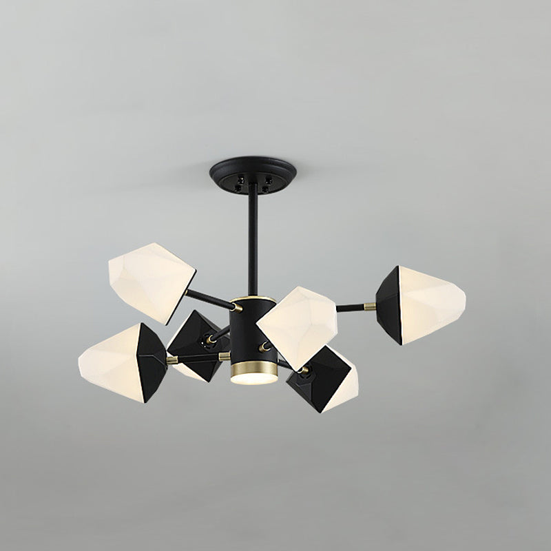Acrylic Gemstone Shaped Suspension Light Simplicity LED Chandelier Pendant Light for Dining Room Clearhalo 'Ceiling Lights' 'Chandeliers' 'Modern Chandeliers' 'Modern' Lighting' 2121306