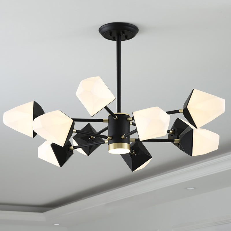 Acrylic Gemstone Shaped Suspension Light Simplicity LED Chandelier Pendant Light for Dining Room Clearhalo 'Ceiling Lights' 'Chandeliers' 'Modern Chandeliers' 'Modern' Lighting' 2121315
