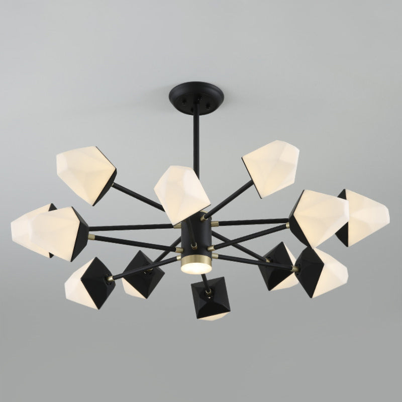 Acrylic Gemstone Shaped Suspension Light Simplicity LED Chandelier Pendant Light for Dining Room Clearhalo 'Ceiling Lights' 'Chandeliers' 'Modern Chandeliers' 'Modern' Lighting' 2121320