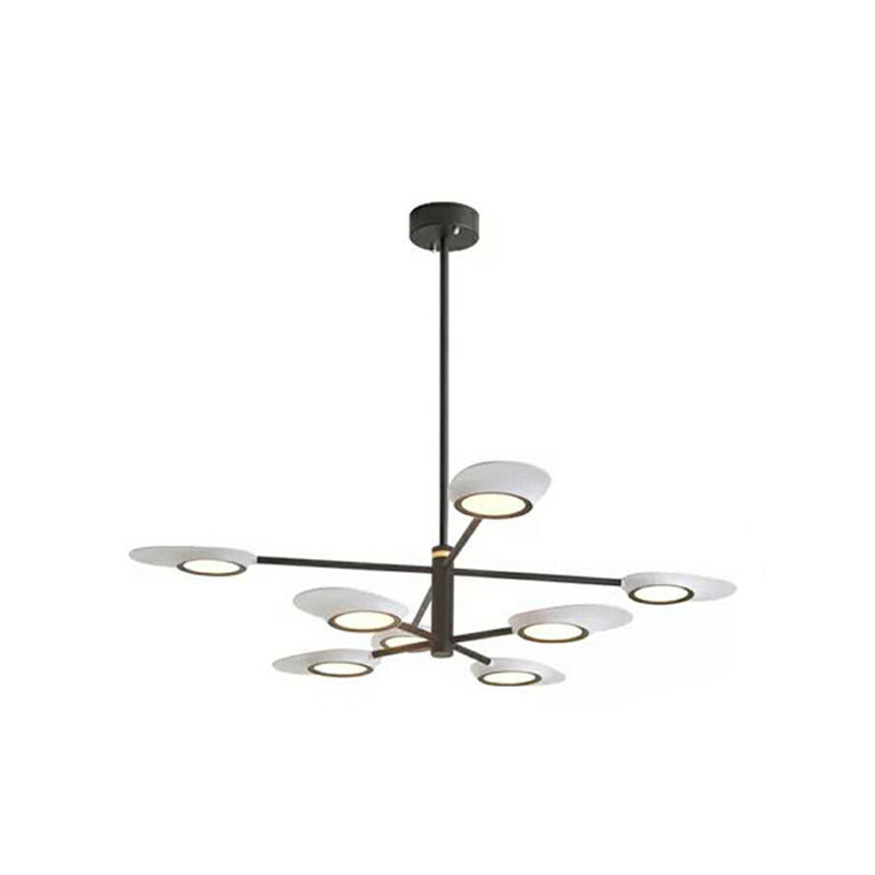 Radiant Burst Chandelier Pendant Light Postmodern Style Metallic Living Room LED Hanging Light 8 Black Clearhalo 'Ceiling Lights' 'Chandeliers' 'Modern Chandeliers' 'Modern' Lighting' 2121362