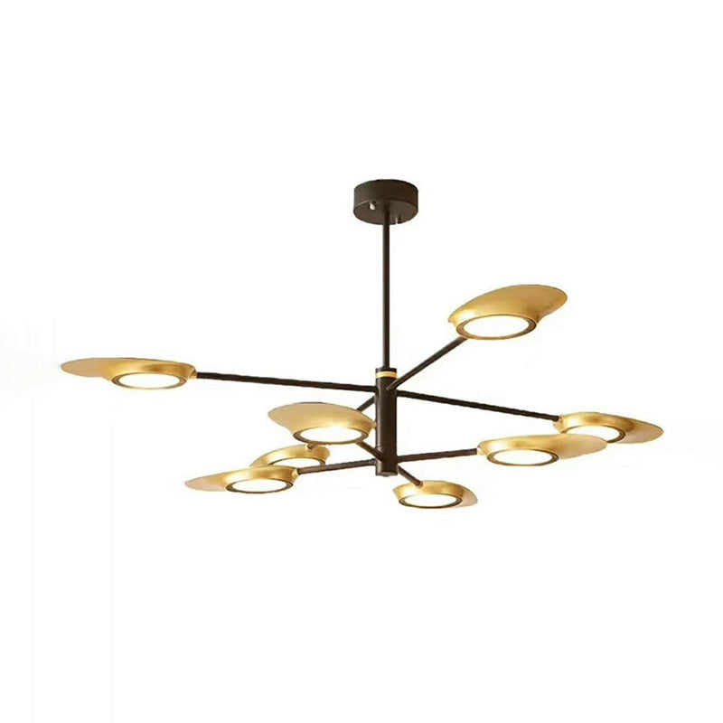 Radiant Burst Chandelier Pendant Light Postmodern Style Metallic Living Room LED Hanging Light Clearhalo 'Ceiling Lights' 'Chandeliers' 'Modern Chandeliers' 'Modern' Lighting' 2121367