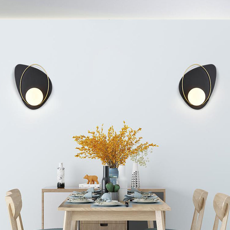 Metallic Petal Shaped Flush Wall Sconce Postmodern Single Living Room Wall Light Fixture Clearhalo 'Cast Iron' 'Glass' 'Industrial' 'Modern wall lights' 'Modern' 'Tiffany' 'Traditional wall lights' 'Wall Lamps & Sconces' 'Wall Lights' Lighting' 2121434