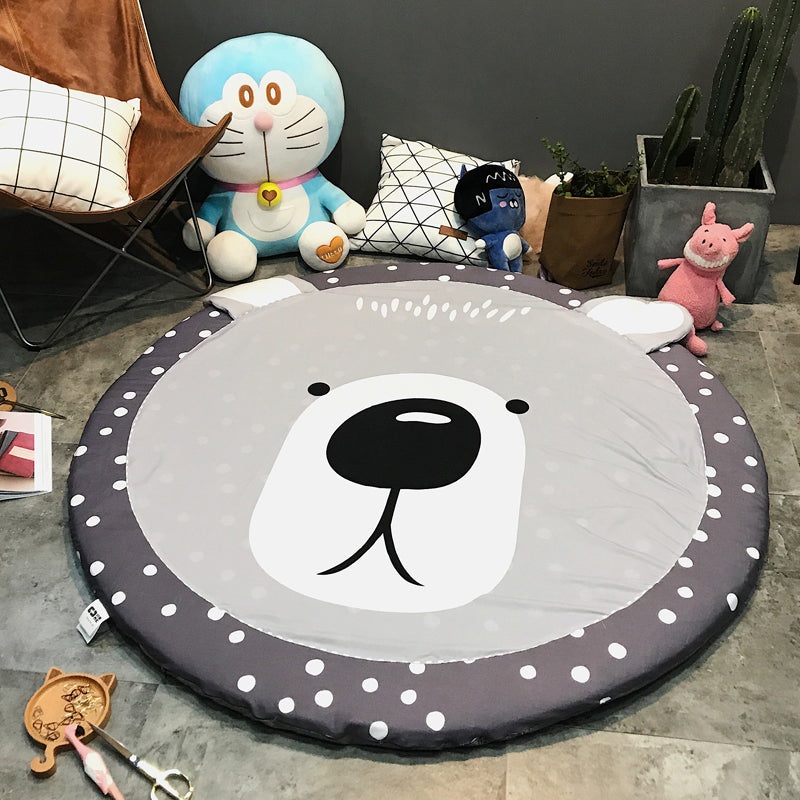 Huge Animal Head Rug Multi-Color Cartoon Rug Cotton Machine Wash Non-Slip Rug for Nursery Clearhalo 'Area Rug' 'Rug' 2121602