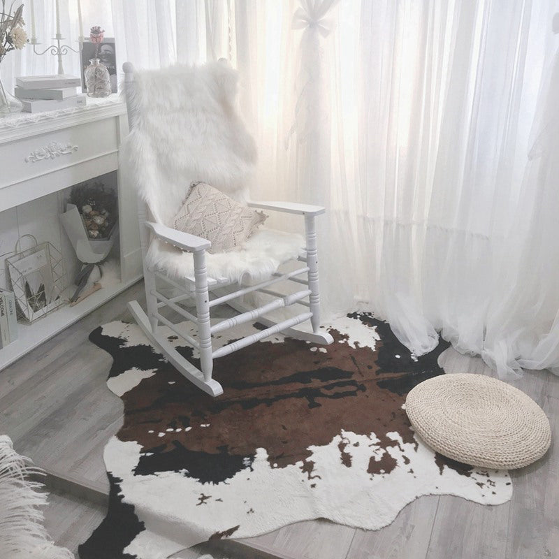Full Animal Print Rug Multi-Color Nordic Style Carpet Polyester Stain Resistant Washable Anti-Slip Rug for Bedroom Brown 4'8" x 5'3" Clearhalo 'Area Rug' 'Casual' 'Rugs' Rug' 2121663