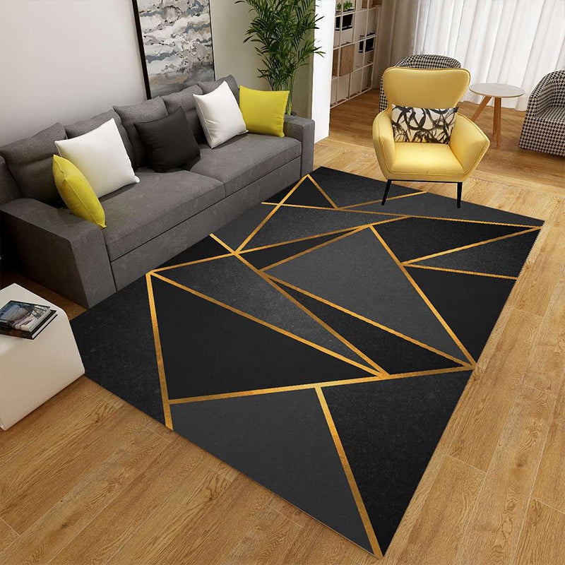 Enchanting Postmodern Rug Multi Color Botanic Geometric Rug Washable Pet Friendly Anti-Slip Rug for Home Decor Gold Clearhalo 'Area Rug' 'Rug' 2121871
