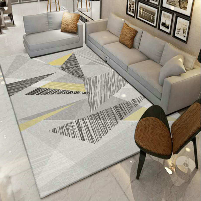 Enchanting Postmodern Rug Multi Color Botanic Geometric Rug Washable Pet Friendly Anti-Slip Rug for Home Decor Light Gray Clearhalo 'Area Rug' 'Rug' 2121898