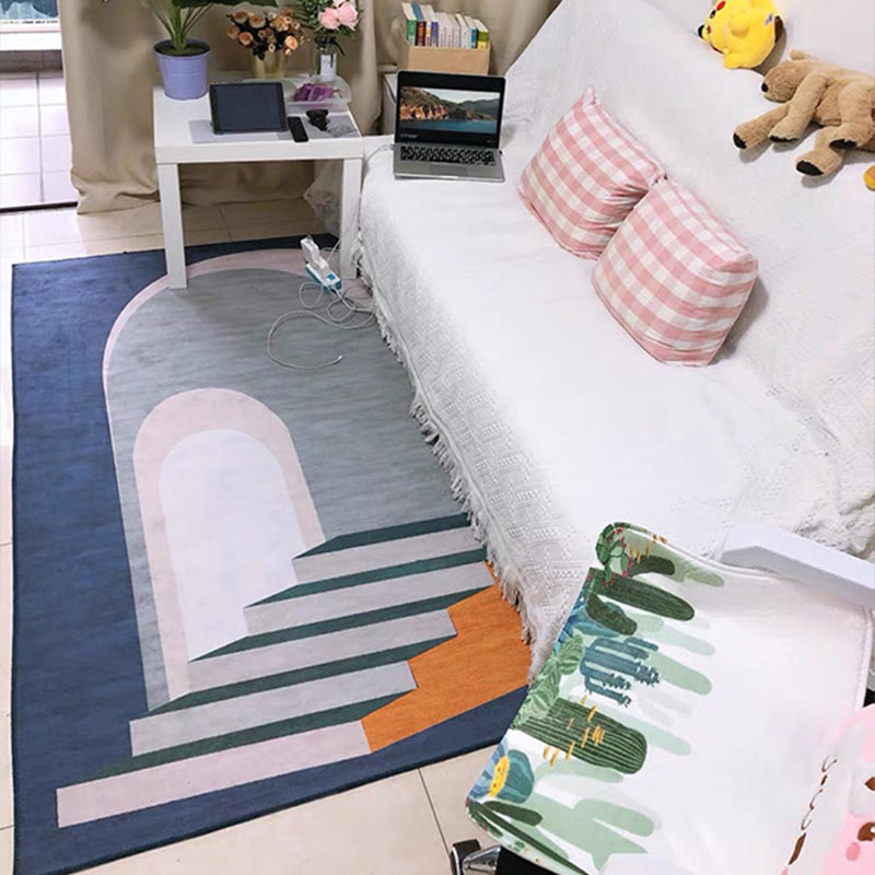 Classic Nordic Area Rug Multi Colored Arched Door Stairs Rug Stain Resistant Non-Slip Pet Friendly Carpet for Room Clearhalo 'Area Rug' 'Rug' 2121947