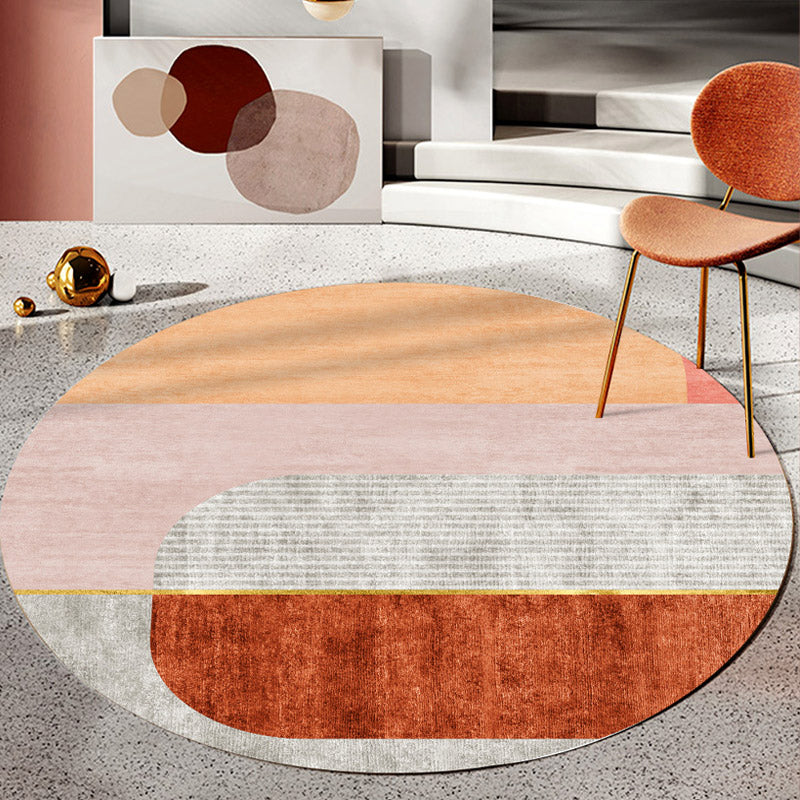 Minimalistic Colorblocking Rug Multi Colored Polyester Rug Anti-Slip Backing Washable Pet Friendly Carpet for Bedroom Coffee Clearhalo 'Area Rug' 'Rug' 2122000