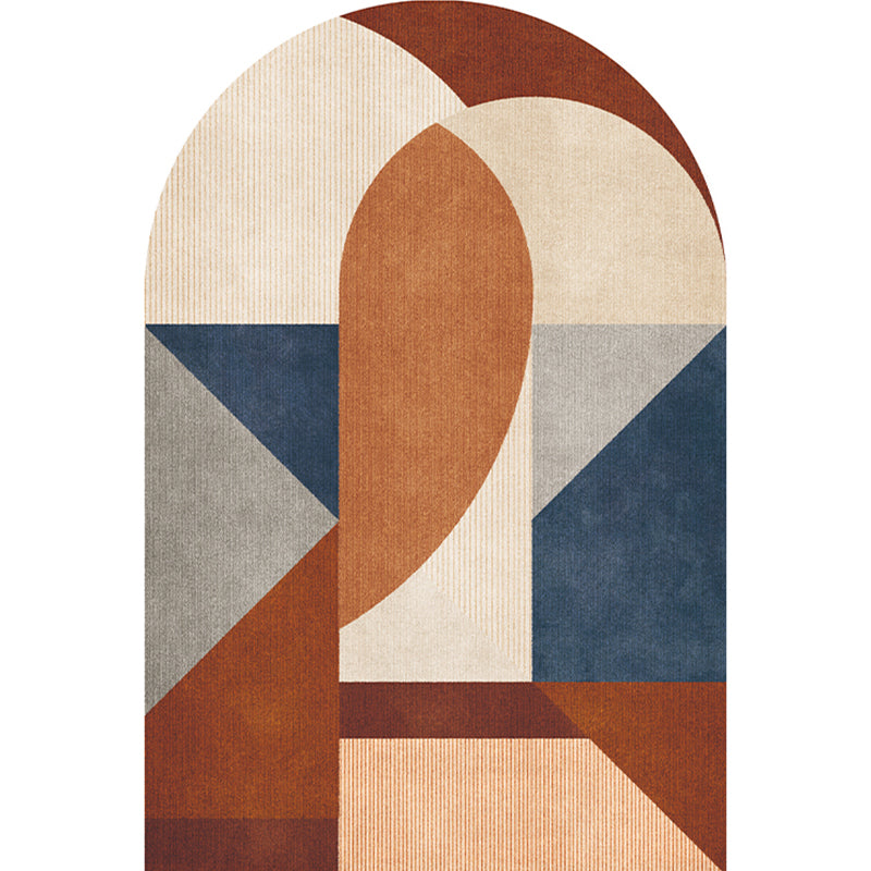 Decorative Multi Color Postmodern Rug Polypropylene Colorblock with Line Art Rug Stain Resistant Machine Wash Anti-Slip Carpet for Room Clearhalo 'Area Rug' 'Rug' 2122037