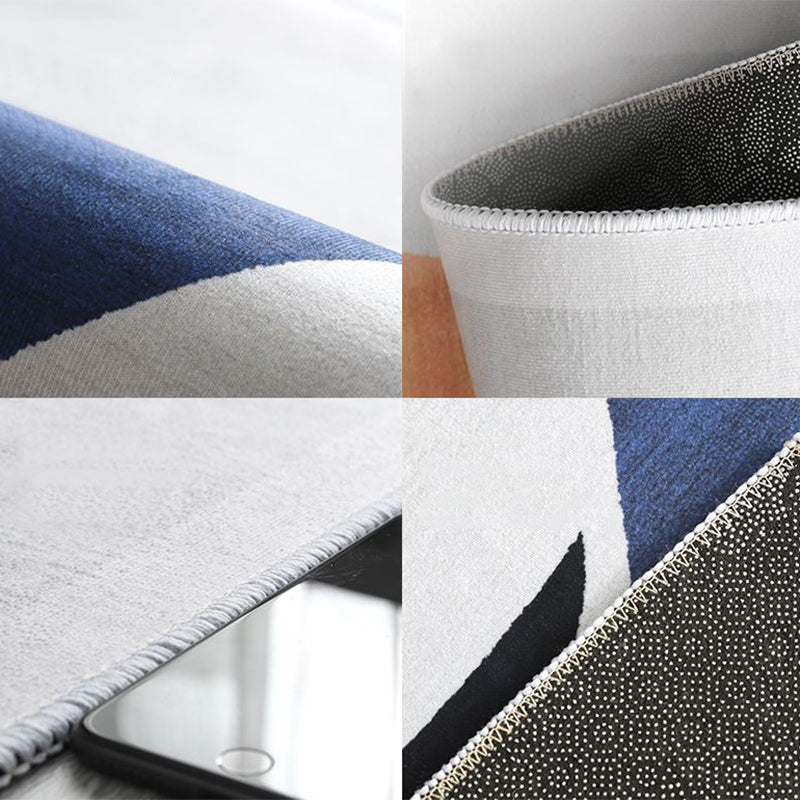 Multicolor Color-Blocking Rug Synthetics Contemporary Carpet Non-Slip Machine Washable Stain Resistant Rug for Great Room Clearhalo 'Area Rug' 'Rug' 2122916