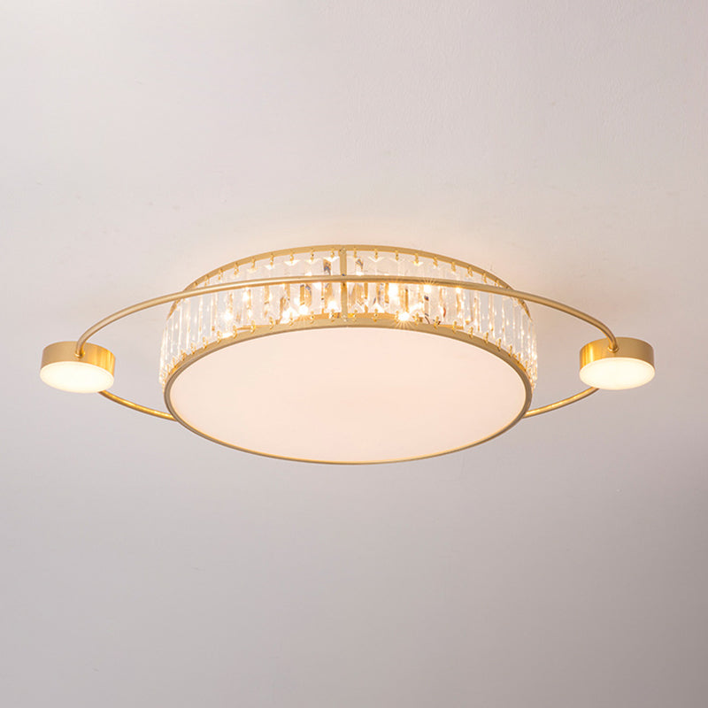 Clear Crystal Round LED Flush Light Artistic Flush Ceiling Light Fixture for Corridor Clearhalo 'Ceiling Lights' 'Close To Ceiling Lights' 'Close to ceiling' 'Flush mount' Lighting' 2136188