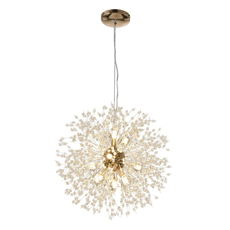 Crystal Orb Dandelion Ceiling Lighting Modern Chandelier Light Fixture for Living Room Clearhalo 'Ceiling Lights' 'Chandeliers' 'Modern Chandeliers' 'Modern' Lighting' 2136918
